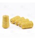 Conos de hilo lamé dorado 200 gms para bordado y decoración