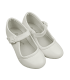 Zapatos Flamenca Niña Blancos Clásicos con Hebilla