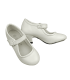 Zapatos Flamenca Niña Blancos Clásicos con Hebilla