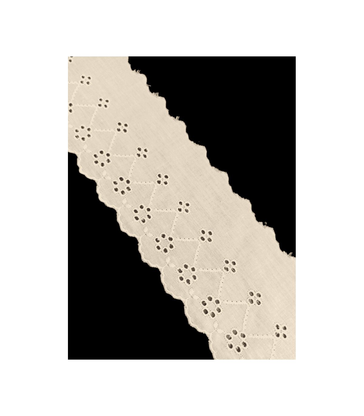 Tira Bordada Marfil 8Cm