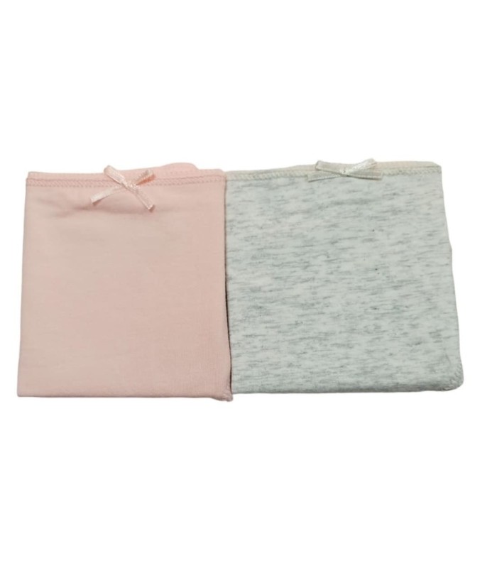 Pack de 2 Bragas de Niña Ysabel Mora 18312 Gris/Salmon
