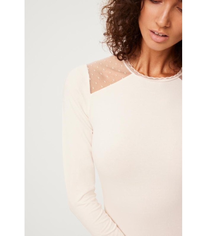 Camiseta interior mujer manga larga cuello pico 8310 LARA venta online  comprar al mejor precio