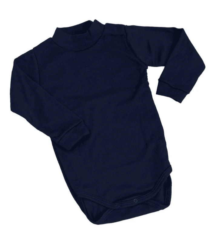 Body de Cuello Semicisne para Bebé Calamaro Baby  Interior Afelpado Suave, Apertura Lateral con Broches