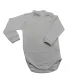 Body de Cuello Semicisne para Bebé Calamaro Baby  Interior Afelpado Suave, Apertura Lateral con Broches