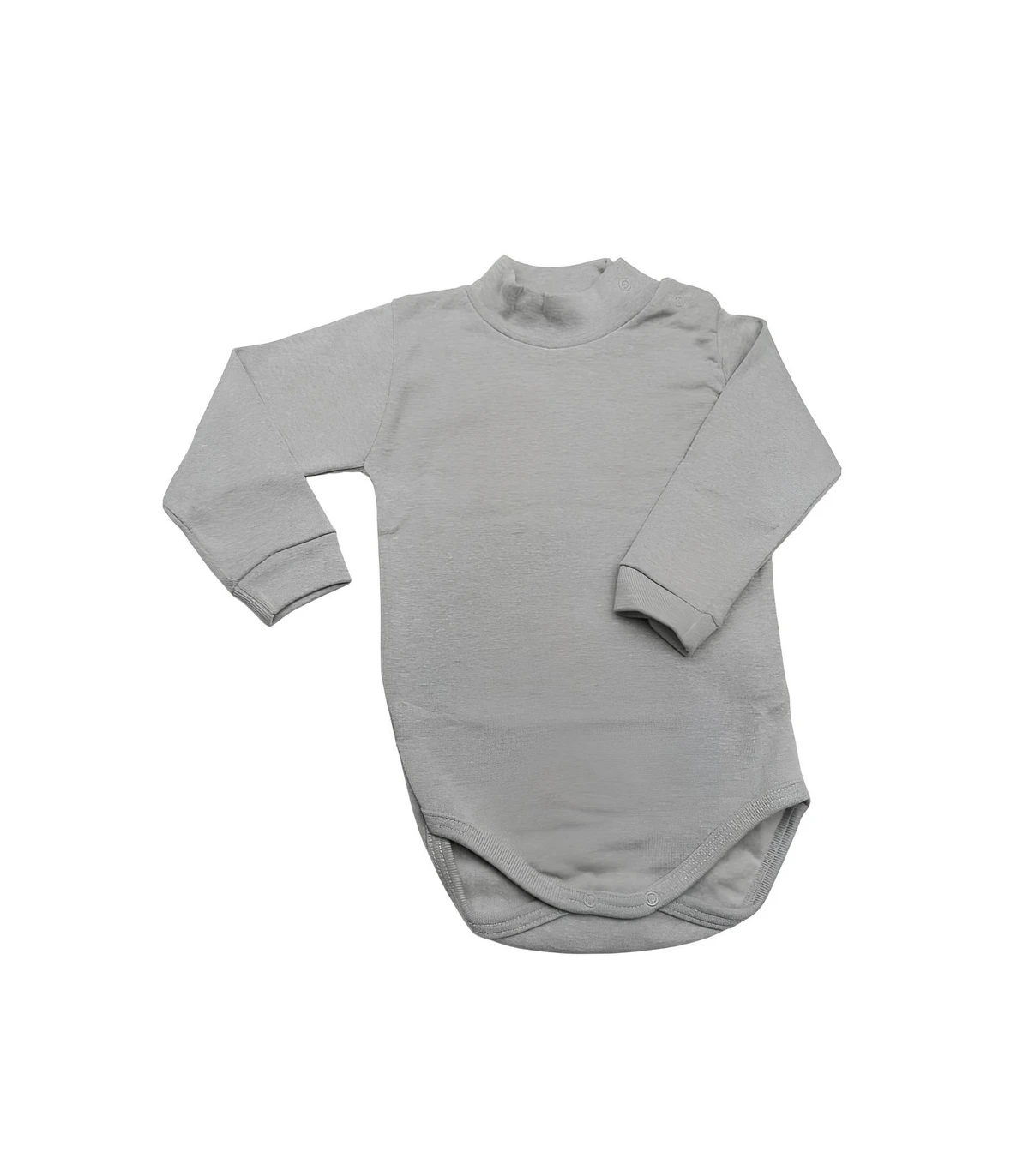 Body de Cuello Semicisne para Bebé Calamaro Baby  Interior Afelpado Suave, Apertura Lateral con Broches
