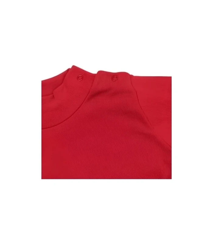 Body de Cuello Semicisne para Bebé Calamaro Baby  Interior Afelpado Suave, Apertura Lateral con Broches