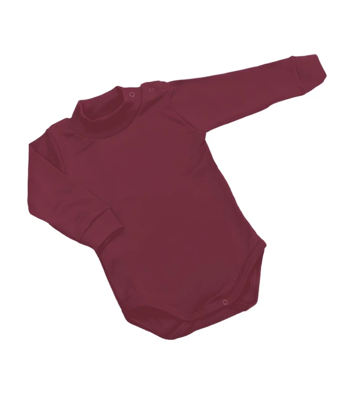 Body de Cuello Semicisne para Bebé Calamaro Baby  Interior Afelpado Suave, Apertura Lateral con Broches