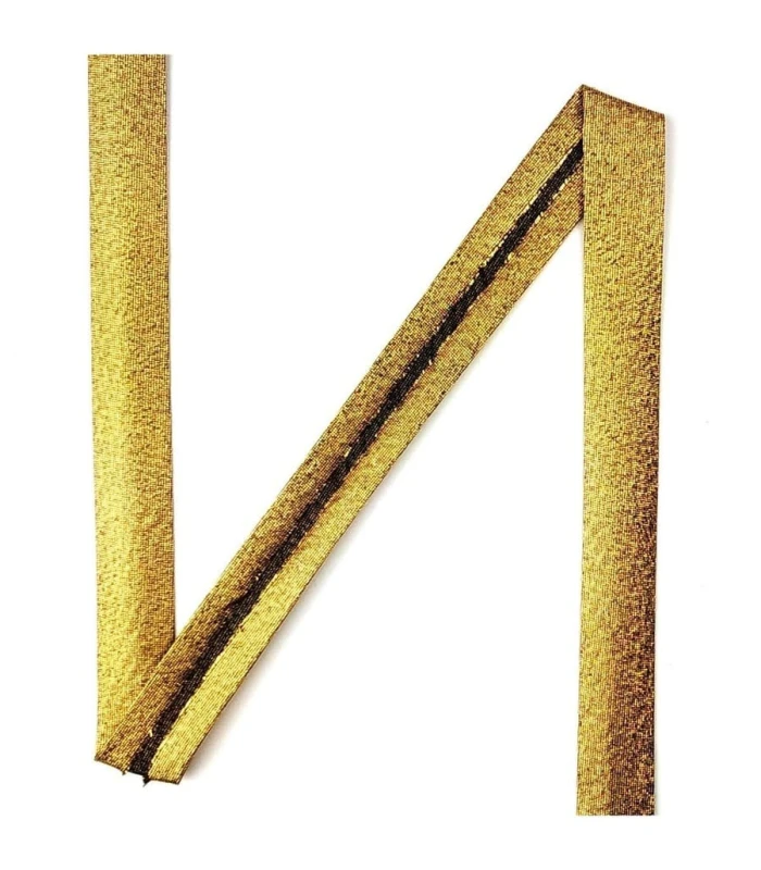 Cinta Bies Lamé 18 mm - Oro, Oro Viejo y Plata