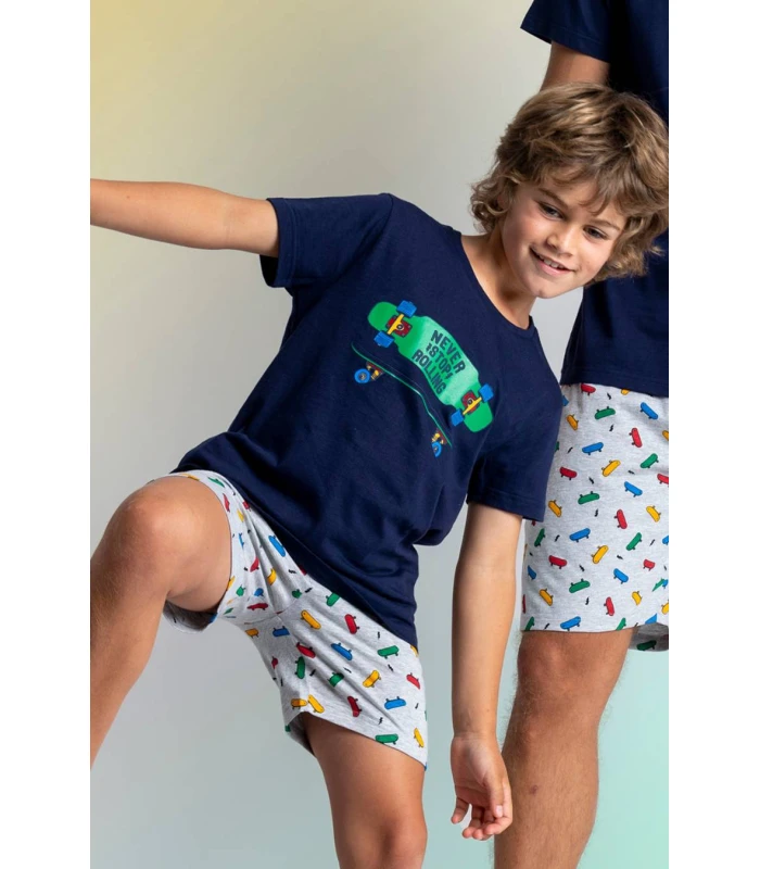 Pijama Verano Niño NEVER STOP ROLLING Diver