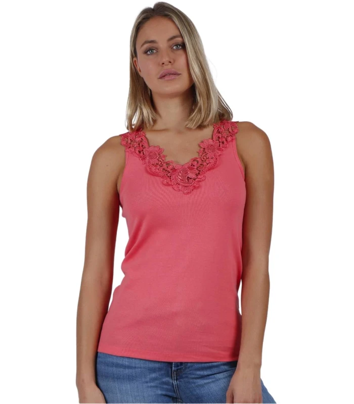 Camiseta Sin Mangas Coral Guipur 43485 Admas