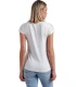 Camiseta Mujer Manga Corta Blanco Puntilla Hombro 43486 Admas