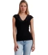 Camiseta Manga Corta Negra Puntilla Raso 43489 Admas