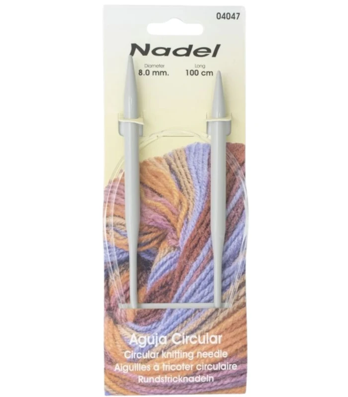 Agujas Tejer Circulares Aluminio 04047 Nadel Largo 100cm