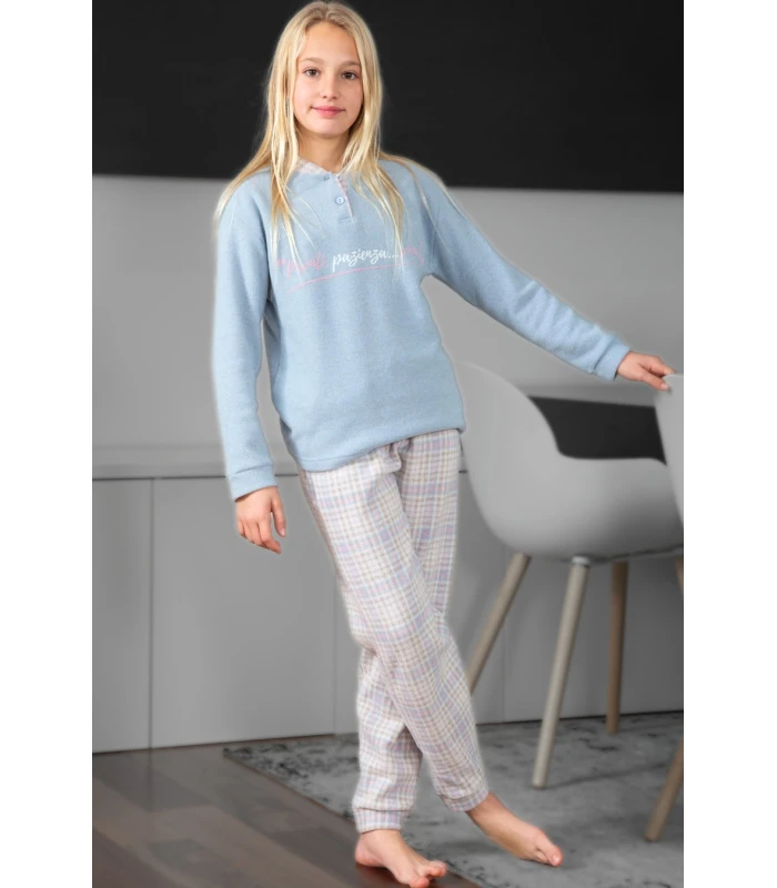 Pijama Niña Punto Milano "Azul" 244601 Muslher