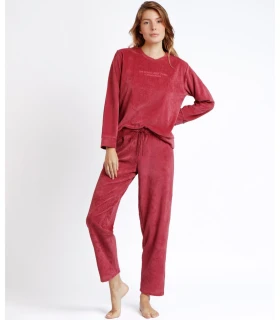 Pijama Invierno Mujer Terciopelo 60091 Rojo Admas