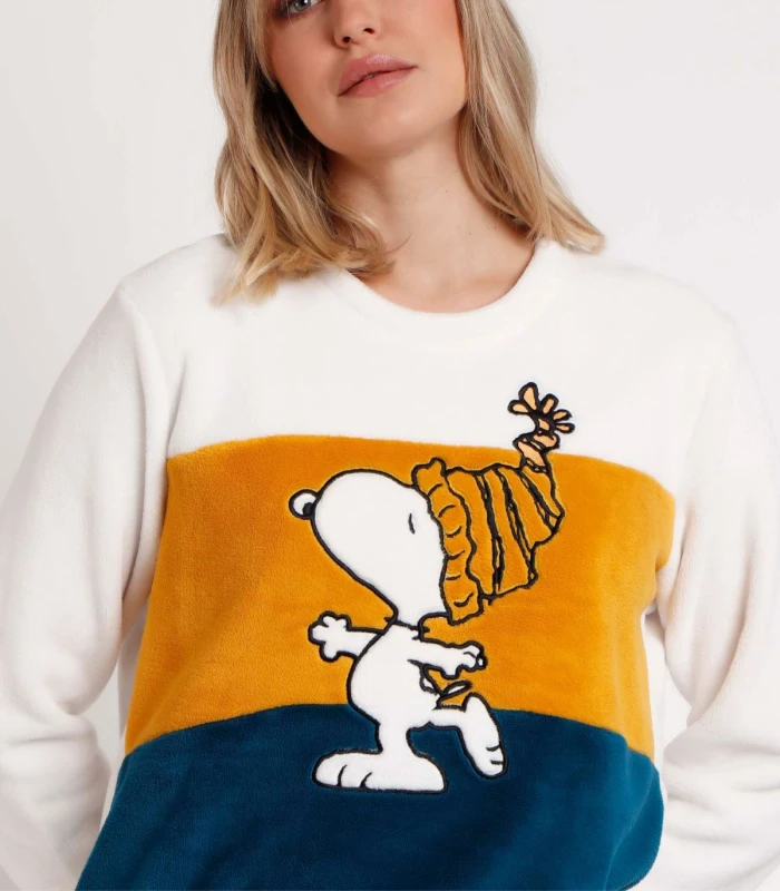 Pijama Invierno Mujer Coralina Snoopy 62422 Peanuts
