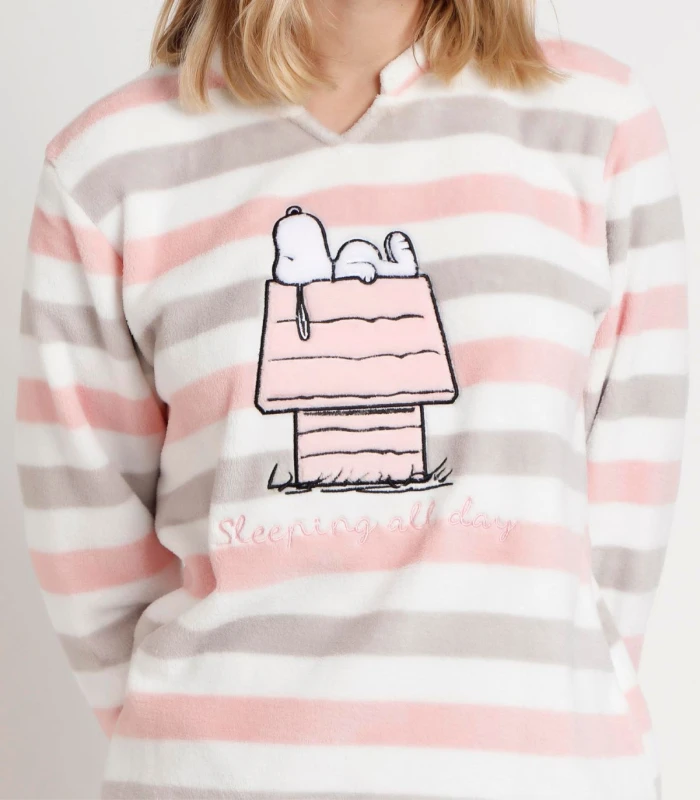 Pijama Invierno Coralina Mujer Snoopy 62425 PEANUTS