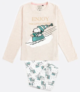 Pijama Invierno Niña Interlock 62456 Peanuts