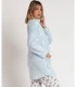 Bata Calentita Disney Ohana para Mujer - Manga Larga Azul con Cremallera
