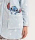 Bata Calentita Disney Ohana para Mujer - Manga Larga Azul con Cremallera