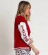 Chaqueta Calentita PEANUTS Snoopy Cool para Mujer - Manga Larga Burdeos