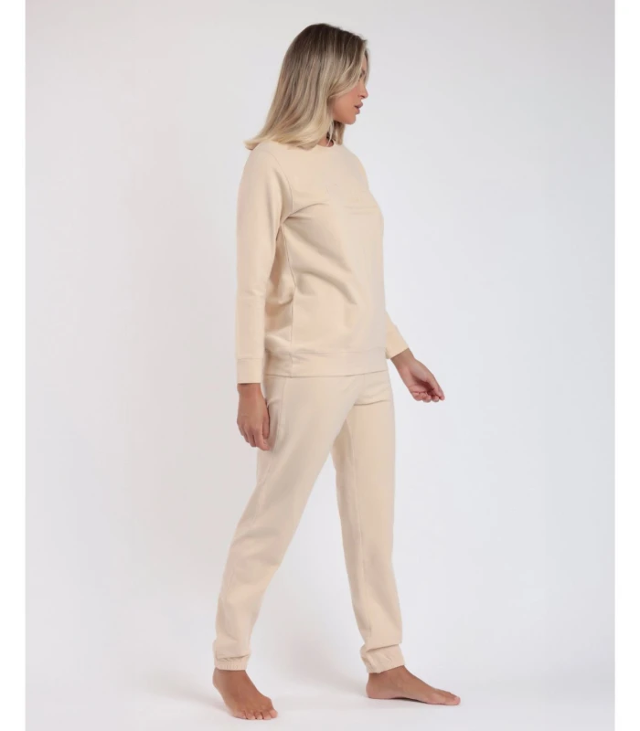Pijama ADMAS Confort Home para Mujer - Manga Larga en Azul y Beige