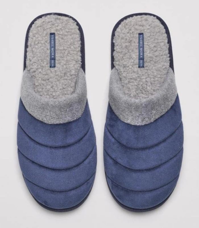 Zapatillas de Casa Hombre Azul Marino Ysabel Mora