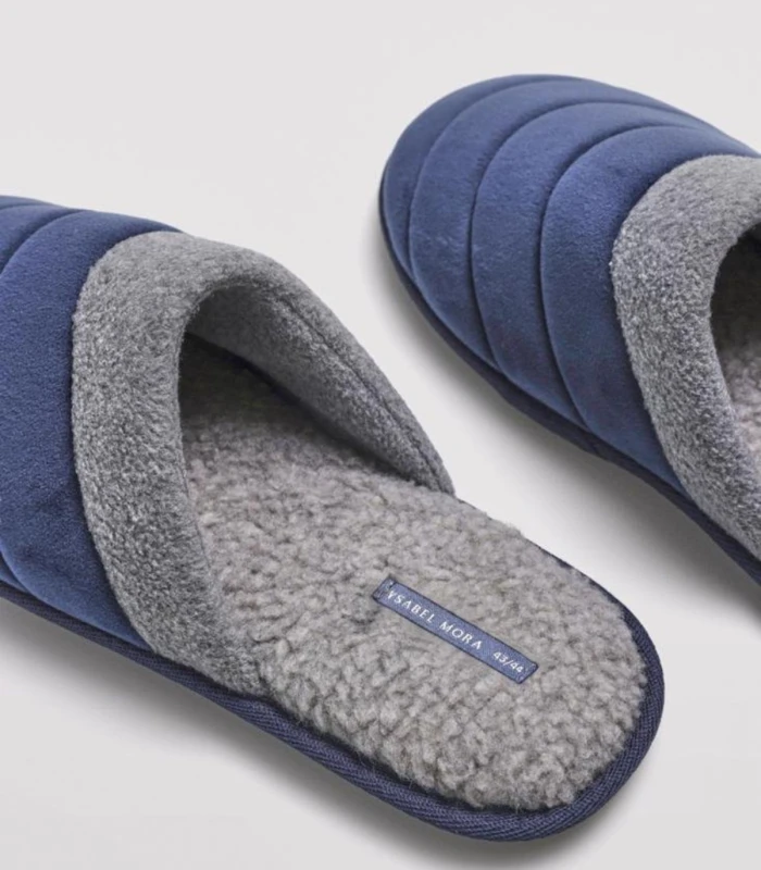 Zapatillas de Casa Hombre Azul Marino Ysabel Mora
