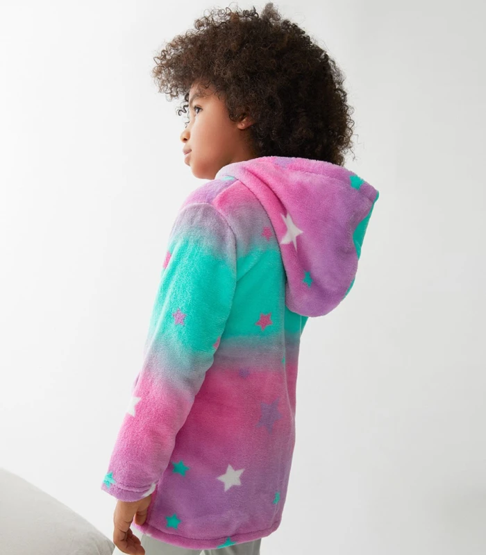 Bata Infantil de Coralina Fantasy con Capucha - Rosa (Tallas 2 a 16 años)