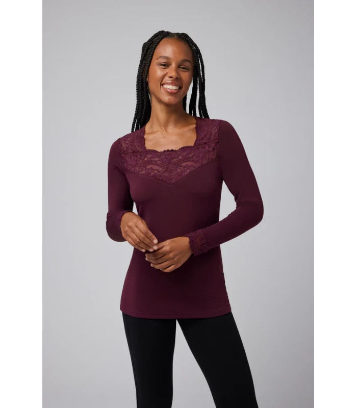 Camiseta Mujer Térmica Color Morado 70005 Ysabel Mora