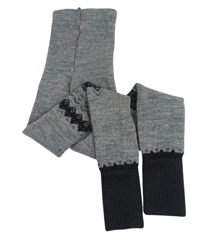 Legging Infantil de Lana con Cenefas