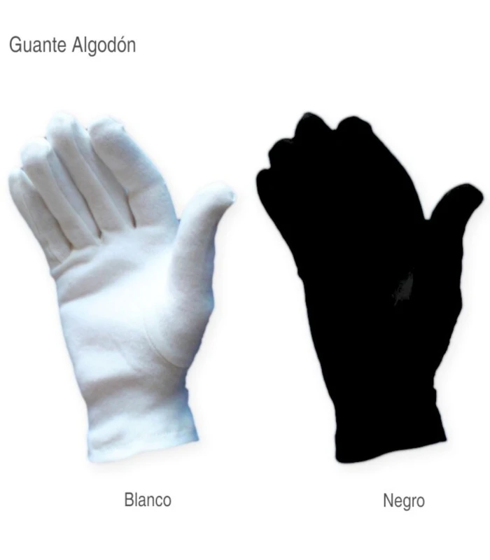 Guantes de Algodón 100% para Nazarenos Blancos y Negros