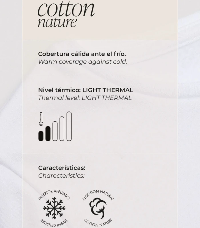 Camiseta Térmica Infantil de Algodón Manga Larga Ysabel Mora