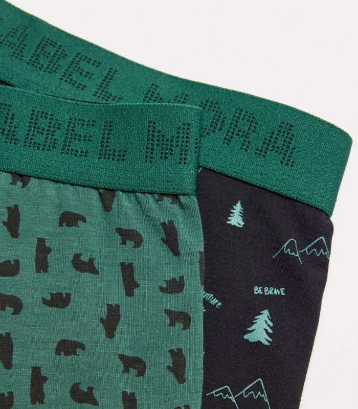 Pack de 2 Bóxers 20368 Ysabel Mora con Estampados de Montaña