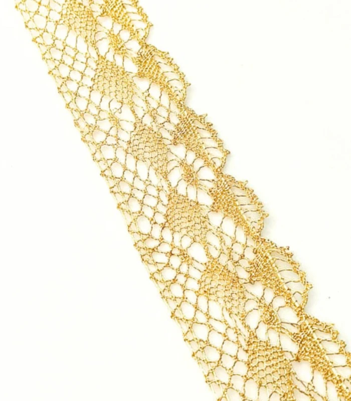 Puntilla de Hilo Metalizada de 3,5cm 9915