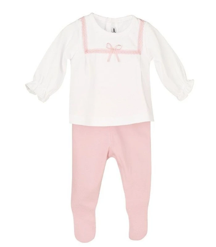 Conjunto Polaina Creta de Calamaro Rosa y Celeste