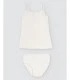 Conjunto Interior Comunión Niña Espalda Baja Algodón Calado