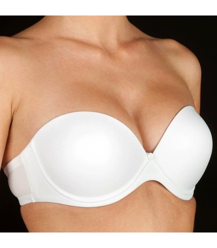 Sujetador Selene Modelo Carlota Sin Tirantes con Doble Push-Up