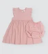 Vestido Bebé Sin Mangas con Cubrepañal Rosa 25409