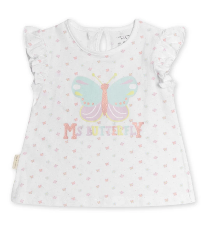 Conjunto Bebé Manga Corta Flores y Short 25415