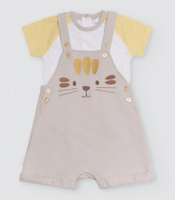 Conjunto Bebé Peto León Safari Algodón Manga Corta 25571