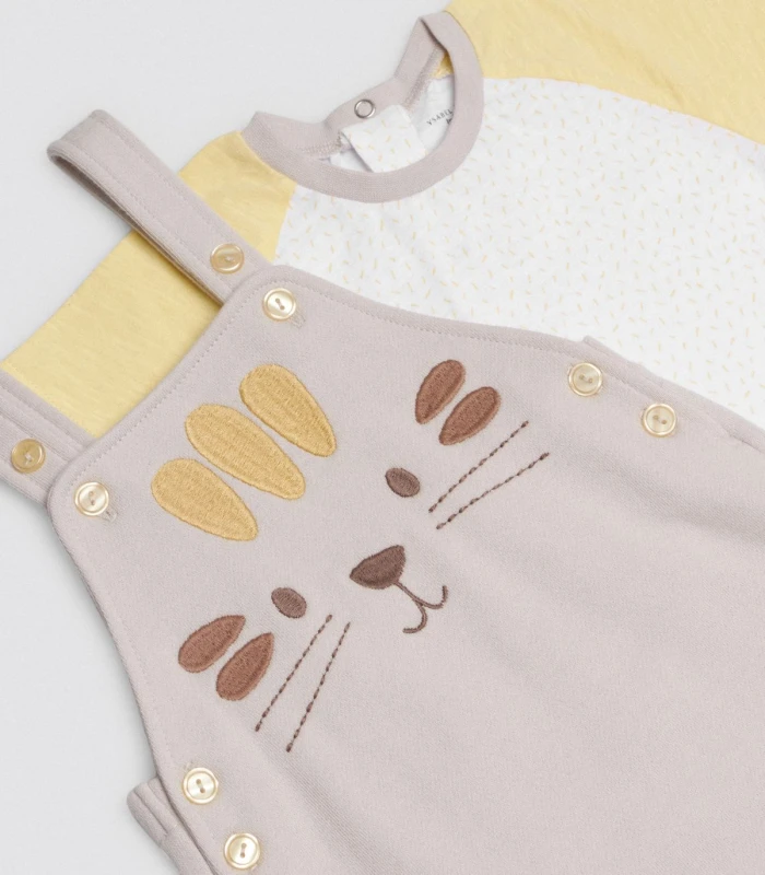 Conjunto Bebé Peto León Safari Algodón Manga Corta 25571