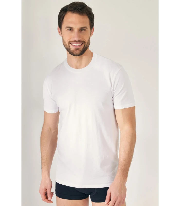 Camiseta Manga Corta Cuello Redondo Modal Hombre