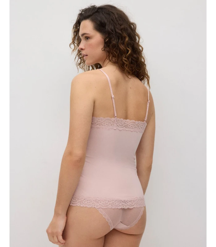 Camiseta Tirantes Encaje Plumeti 10727