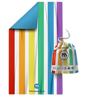 Toalla Microfibra XL Marshmallow Home Rayas Arcoíris 90x180cm MF-234022