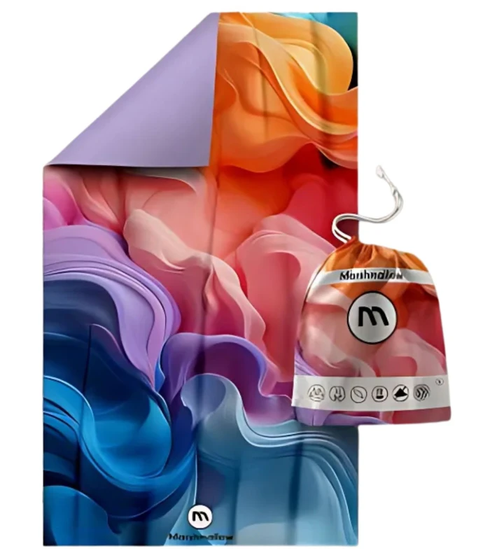 Toalla Microfibra XL Marshmallow Home Ondas de Color 90x180cm MF-234038
