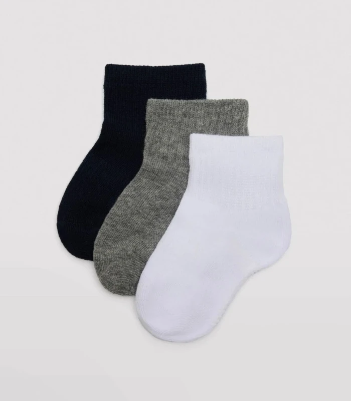 Pack 3 Calcetines Bebé Transpirables Estilo Sport