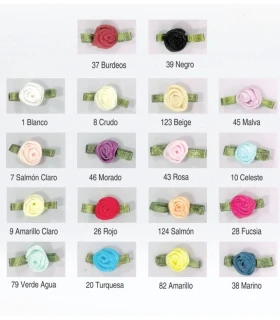 Flor de Raso Pequeña con Lazo Verde – Ideal para Decoración y Manualidades
