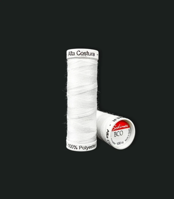 Bobina Hilo de Coser Blanco Sedimer Poliéster 100m