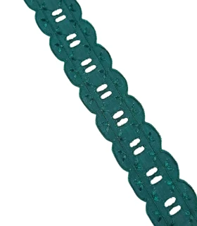 Entredós Pasacintas de Tira Bordada 4,5cm